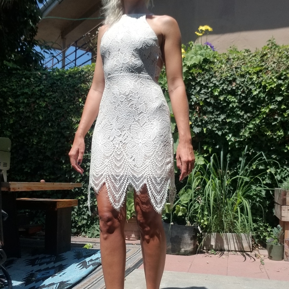 White lace dress